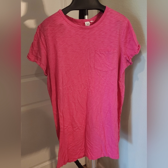 GAP Vibrant Pink Poclet Tee Dress - Picture 1 of 2